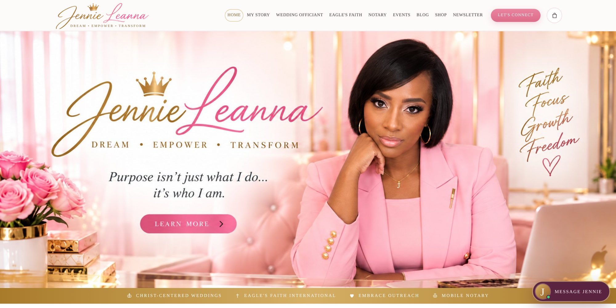 Homepage of jennie-leanna.com